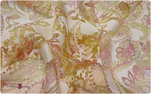 Load image into Gallery viewer, Gorgeous Organza Jacquard fabric with Flocked Rayon/Cotton Flowers
