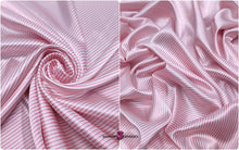 Load image into Gallery viewer, Printed Silky Satin Stretch - 1mm/3mm Diagonal Lines
