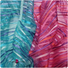 Load image into Gallery viewer, Luxury Printed Organza Fabric - Waved Lines - Feather Light
