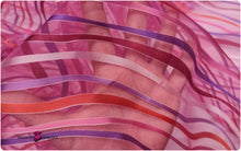 Load image into Gallery viewer, Luxury Printed Organza Fabric - Waved Lines - Feather Light
