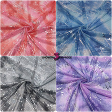 Load image into Gallery viewer, Tie Dye Organdy with Silver Lines Fabric - Lightweight - Semi Transparent
