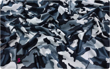 Load image into Gallery viewer, Grey Camouflage Printed Nylon Spandex Fabric
