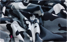 Load image into Gallery viewer, Grey Camouflage Printed Nylon Spandex Fabric
