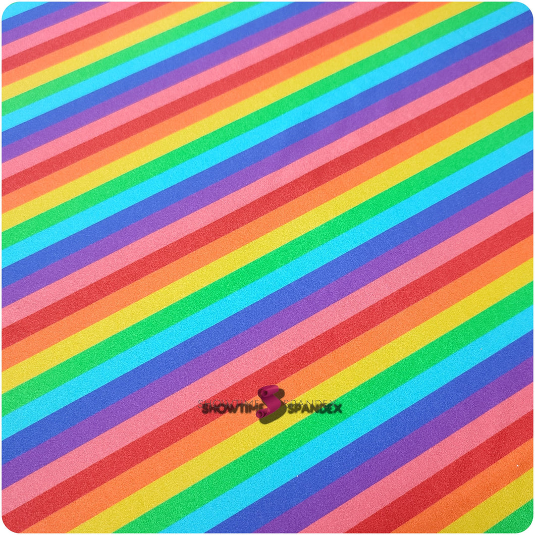 Rainbow Print Nylon Spandex Fabric - 1cm - Four Way Stretch