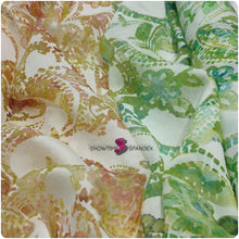 Load image into Gallery viewer, Gorgeous Organza Jacquard fabric with Flocked Rayon/Cotton Flowers
