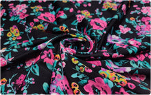 Load image into Gallery viewer, Bright Flowers Print Nylon Spandex Fabric - Four-way Stretch
