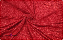 Load image into Gallery viewer, Ruffled Shiny Glitter Jersey Fabric - Medium Weight - Stretchy
