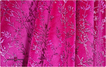 Load image into Gallery viewer, Glitter Printed Velvet Fabric - 4-way Stretch - Pinks
