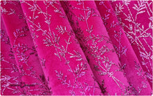 Load image into Gallery viewer, Glitter Printed Velvet Fabric - 4-way Stretch - Pinks
