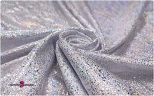 Load image into Gallery viewer, Small Dotted Nylon Spandex Fabric - Holographic - 4-way Stretch - Silver - Gold
