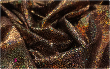 Load image into Gallery viewer, Small Dotted Nylon Spandex Fabric - Holographic - 4-way Stretch - Silver - Gold
