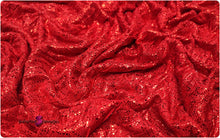 Load image into Gallery viewer, Ruffled Shiny Glitter Jersey Fabric - Medium Weight - Stretchy
