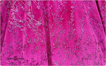 Load image into Gallery viewer, Glitter Printed Velvet Fabric - 4-way Stretch - Pinks
