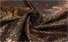 Load image into Gallery viewer, Small Dotted Nylon Spandex Fabric - Holographic - 4-way Stretch - Silver - Gold
