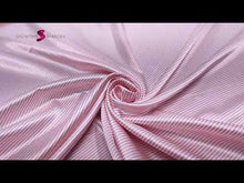 Load and play video in Gallery viewer, Printed Silky Satin Stretch - 1mm/3mm Diagonal Lines
