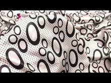 Load and play video in Gallery viewer, Printed Silky Satin Stretch - Circles and Dots
