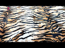 Load and play video in Gallery viewer, Faux Fur Animal (Jaguar, Tiger, Zebra) Print - Medium Weight Weight - Non Stretch
