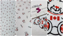 Load image into Gallery viewer, Printed Cotton Jersey - Born in Canada/USA - Teddy Bear Prints
