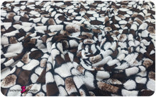 Load image into Gallery viewer, Faux Fur River Rocks Print - Light Weight - Super Soft
