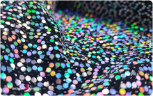 Load image into Gallery viewer, Metallic Polyester-Spandex Stretchy Net - Hologram Sequins
